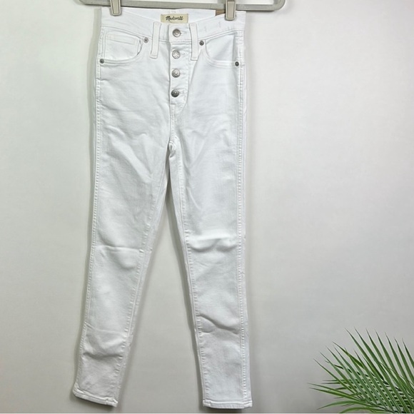 Madewell Women's Skinny White Jeans NWT Crop 10 inch 23 - Picture 2 of 16